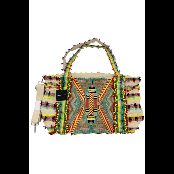 American Leather Co. Handbags - America & Beyond Embellished Tote with Crossbody Strap Navajo